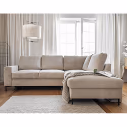 Best Mobilier Lilly Canapé d'angle 5 siège(s) Beige
