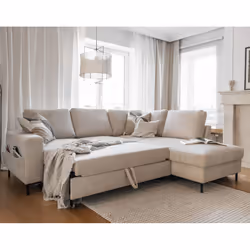 Best Mobilier Lilly Canapé d'angle 5 siège(s) Beige