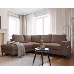Best Mobilier Lilly, Marron, Velours, Métal, 2370 mm, 1970 mm, 850 mm