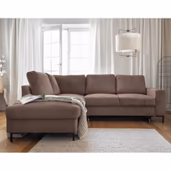 Best Mobilier Lilly Canapé d'angle 5 siège(s) Marron