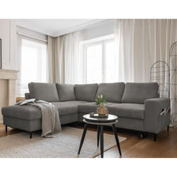 Best Mobilier Lilly Canapé d'angle 5 siège(s) Gris