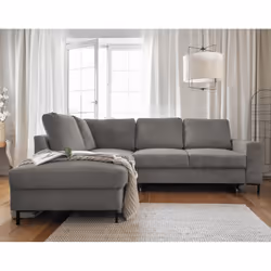 Best Mobilier Lilly Canapé d'angle 5 siège(s) Gris