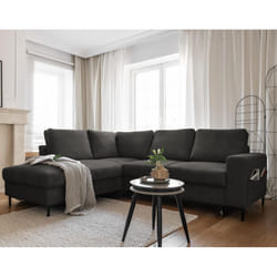 Best Mobilier Lilly Canapé d'angle 5 siège(s) Gris