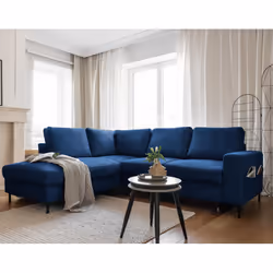 Best Mobilier Lilly, Bleu, Velours, Métal, 2370 mm, 1970 mm, 850 mm