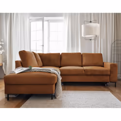 Best Mobilier Lilly Canapé d'angle 5 siège(s) Couleur rouille