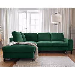 Best Mobilier Lilly Canapé d'angle 5 siège(s) Vert