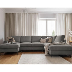 Best Mobilier Lilly Canapé d'angle 7 siège(s) Gris