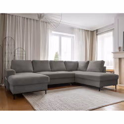 Best Mobilier Lilly Canapé d'angle 7 siège(s) Gris