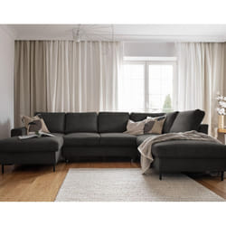 Best Mobilier Lilly Canapé d'angle 7 siège(s) Gris