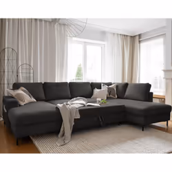 Best Mobilier Lilly Canapé d'angle 7 siège(s) Gris