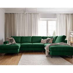 Best Mobilier Lilly Canapé d'angle 7 siège(s) Vert