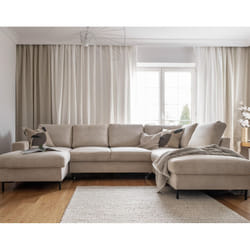 Best Mobilier Lilly Canapé d'angle 7 siège(s) Beige