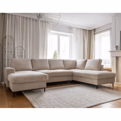 Best Mobilier Lilly Canapé d'angle 7 siège(s) Beige