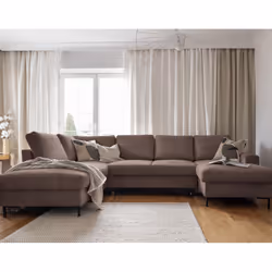 Best Mobilier Lilly, Marron, Velours, Métal, 2360 mm, 1480 mm, 850 mm