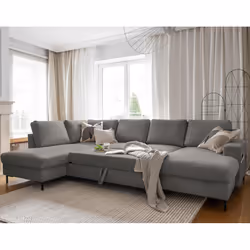 Best Mobilier Lilly Canapé d'angle 7 siège(s) Gris
