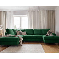 Best Mobilier Lilly Canapé d'angle 7 siège(s) Vert