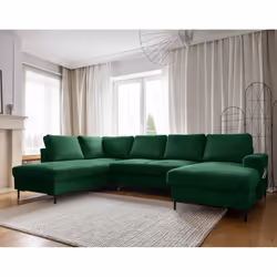 Best Mobilier Lilly Canapé d'angle 7 siège(s) Vert