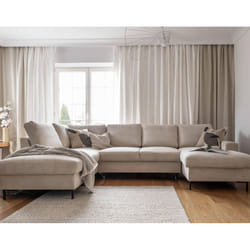 Best Mobilier Lilly Canapé d'angle 7 siège(s) Beige
