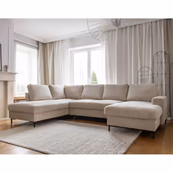 Best Mobilier Lilly Canapé d'angle 7 siège(s) Beige
