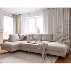 Best Mobilier Lilly Canapé d'angle 7 siège(s) Beige