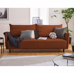 Best Mobilier Valentina, Couleur rouille, Velours, Bois, Métal, 2140 mm, 980 mm