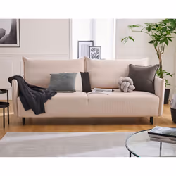 Best Mobilier Valentina, Beige, Velours, Bois, Métal, 2140 mm, 980 mm