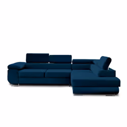 Best Mobilier Pablo Canapé d'angle 5 siège(s) Bleu - Vue supplémentaire 8