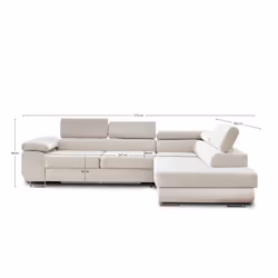 Best Mobilier Pablo Canapé d'angle 5 siège(s) Bleu - Vue supplémentaire 9