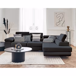 Best Mobilier Pablo, Gris, Velours, Bois, Métal, 2720 mm, 2020 mm