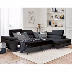 Best Mobilier Pablo Canapé d'angle 5 siège(s) Gris