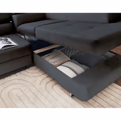 Best Mobilier Pablo Canapé d'angle 5 siège(s) Gris