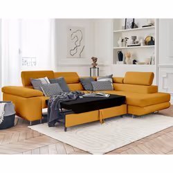 Best Mobilier Pablo Canapé d'angle 5 siège(s) Jaune