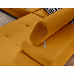 Best Mobilier Pablo Canapé d'angle 5 siège(s) Jaune - Vue supplémentaire 4