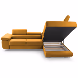 Best Mobilier Pablo Canapé d'angle 5 siège(s) Jaune - Vue supplémentaire 7