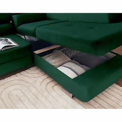 Best Mobilier Pablo Canapé d'angle 5 siège(s) Vert