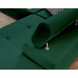 Best Mobilier Pablo Canapé d'angle 5 siège(s) Vert - Vue supplémentaire 4