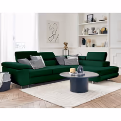 Best Mobilier Pablo Canapé d'angle 5 siège(s) Vert - Vue supplémentaire 5