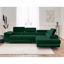 Best Mobilier Pablo Canapé d'angle 5 siège(s) Vert - Vue supplémentaire 6