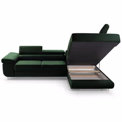 Best Mobilier Pablo Canapé d'angle 5 siège(s) Vert - Vue supplémentaire 7