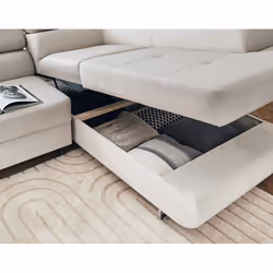 Best Mobilier Pablo Canapé d'angle 5 siège(s) Beige