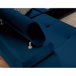 Best Mobilier Pablo Canapé d'angle 5 siège(s) Bleu - Vue supplémentaire 4