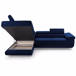 Best Mobilier Pablo Canapé d'angle 5 siège(s) Bleu - Vue supplémentaire 7