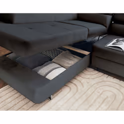 Best Mobilier Pablo Canapé d'angle 5 siège(s) Gris