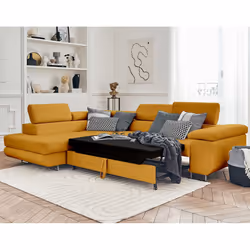 Best Mobilier Pablo Canapé d'angle 5 siège(s) Jaune