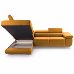 Best Mobilier Pablo Canapé d'angle 5 siège(s) Jaune - Vue supplémentaire 7