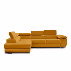 Best Mobilier Pablo Canapé d'angle 5 siège(s) Jaune - Vue supplémentaire 8