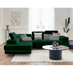 Best Mobilier Pablo Canapé d'angle 5 siège(s) Vert