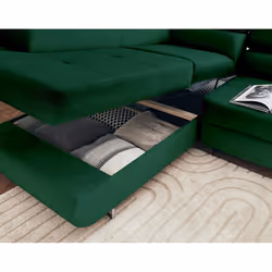 Best Mobilier Pablo Canapé d'angle 5 siège(s) Vert