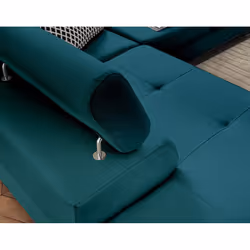 Best Mobilier Pablo Canapé d'angle 5 siège(s) Bleu - Vue supplémentaire 4