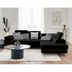 Best Mobilier Pablo Canapé d'angle 5 siège(s) Noir